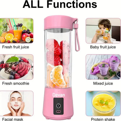 Portable Chargeable Travel Juicer Blender 6 Blade