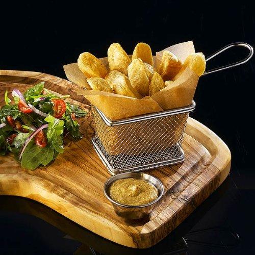 SQUARE SHAPE MINI FRYER BASKET STRAINER SERVING FOOD PRESENTATION COOKING FRENCH FRIES BASKET KITCHEN TOOL