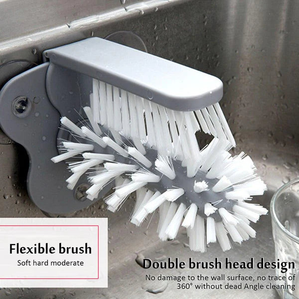 Suction Cup Dual Brush 2 in 1 Sink