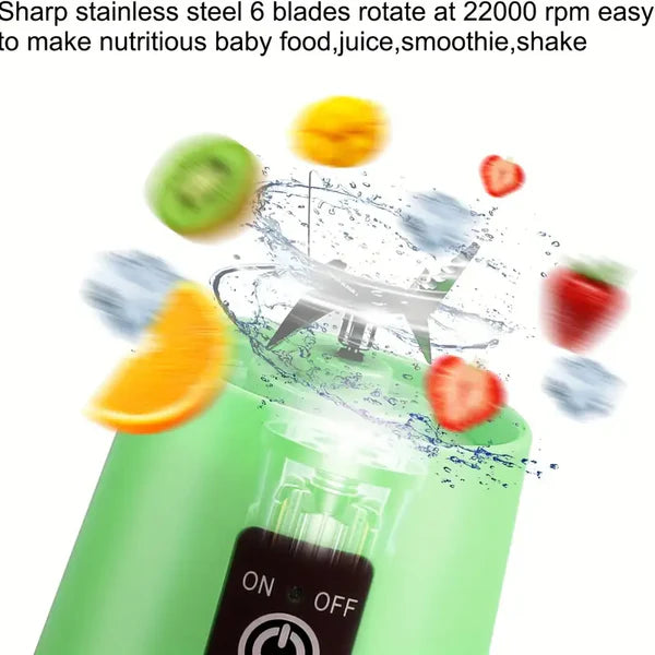 Portable Chargeable Travel Juicer Blender 6 Blade