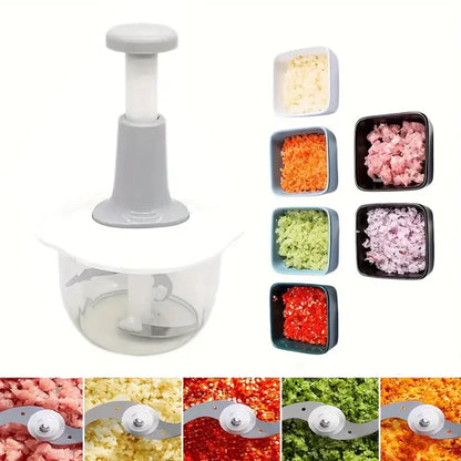 Manual Food Chopper Hand-Press