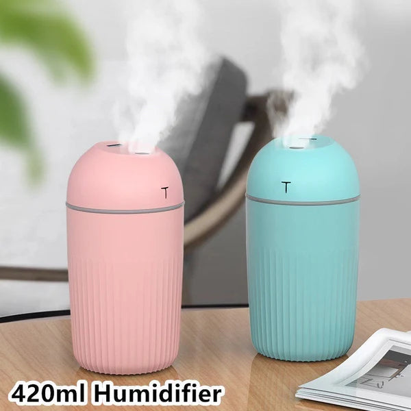 420ml Air Humidifier with Scent Oil Cool Mist Aroma Diffuser Room Humidifier Air Purifier Freshener