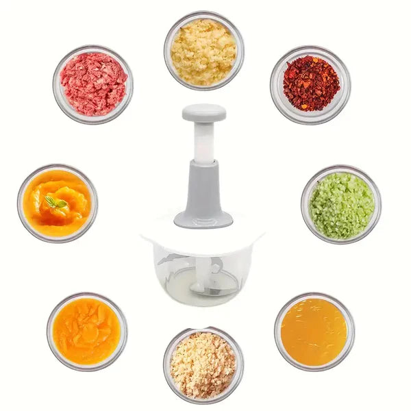 Manual Food Chopper Hand-Press