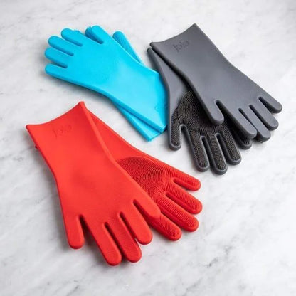 Silicone Dishwashing Brush Silicone Magic Gloves In Random Colors