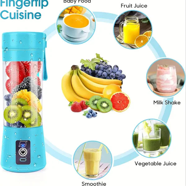 Portable Chargeable Travel Juicer Blender 6 Blade