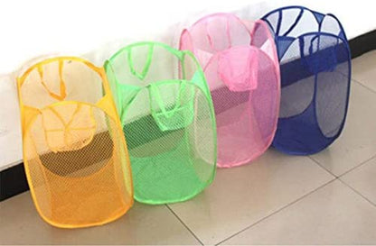 Mesh Laundry Basket Washing Garment Clothes Storage