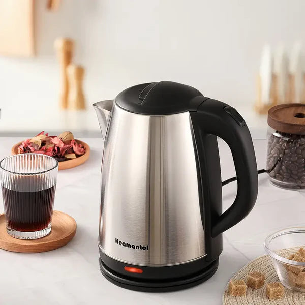 2L Electric Kettle, Stainless Steel Double Wall Hot Water Boiler with Auto Shut Off