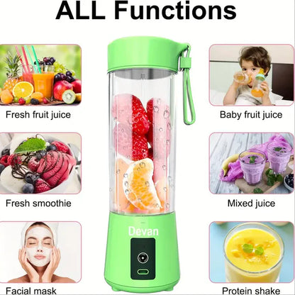 Portable Chargeable Travel Juicer Blender 6 Blade