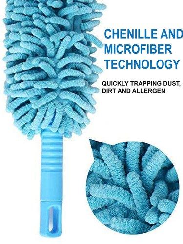 Foldable Microfiber ABS Plastic Fan Cleaning Duster Flexible Fan Mop