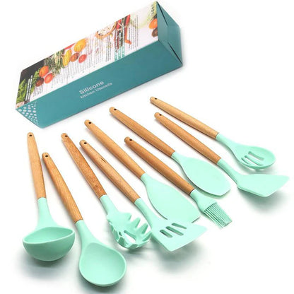 Silicone Cooking Utensils Kitchen Utensil Set